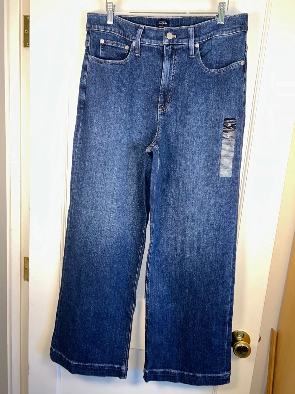 J Crew Classic Wide Leg Jean New With Tag Size 31 dark wash $138